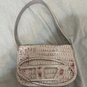 Diesel White and Red Shoulder Bag